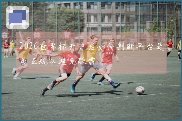 2026世界杯开户后如何判断平台是否正规以避免踩雷
