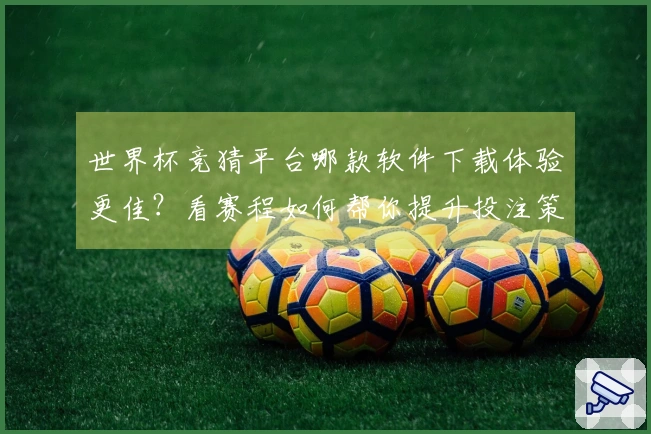 世界杯竞猜平台哪款软件下载体验更佳？看赛程如何帮你提升投注策略
